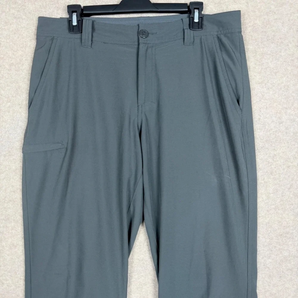 Columbia Hiking Pants 34x34 Omni-Shield Gray Outdoor Straight Leg RN69724